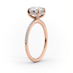 Load image into Gallery viewer, 3 CT Marquise Cut Moissanite Pave Band Engagement Ring
