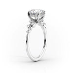 Load image into Gallery viewer, 2 CT Solitaire Cluster Ring With Marquise Moissanite Ring