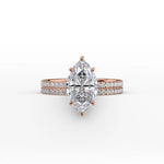 Load image into Gallery viewer, 2 CT Marquise Cut Moissanite Pave Setting Engagement Ring