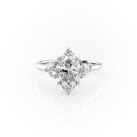 Load image into Gallery viewer, 2 CT Marquise Lab Grown Three Stone Engagement Ring