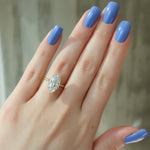 Load image into Gallery viewer, 2.5 CT Marquise Cut Moissanite Halo Solitaire Engagement Ring