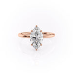 Load image into Gallery viewer, 2.50 CT Marquise Cut Moissanite Solitaire Engagement Ring For Woman