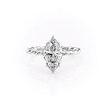 Load image into Gallery viewer, 3 CT Marquise Cut Moissanite Twisted Engagement Ring For Her