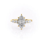Load image into Gallery viewer, Solitaire Marquise Diamond Engagement Ring Lab Grown Diamond Wedding Ring