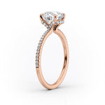 Load image into Gallery viewer, 3 CT Marquise Lab Grown 6 Prong Pave Engagement Ring
