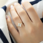 Load image into Gallery viewer, 2 CT Marquise Cut Moissanite Unique Cluster Diamond Engagement Ring