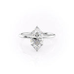 Load image into Gallery viewer, 2 CT Marquise Cut Solitaire Ring Moissanite Engagement Ring