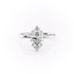Load image into Gallery viewer, 2.50 CT Marquise Cut Moissanite Solitaire Engagement Ring For Woman