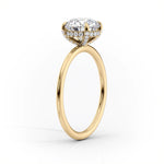 Load image into Gallery viewer, 2.5 CT Marquise Cut Moissanite Halo Solitaire Engagement Ring