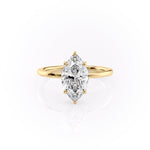 Load image into Gallery viewer, 2.50 CT Marquise Cut Moissanite Solitaire Engagement Ring For Woman