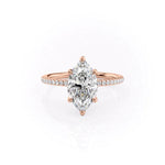 Load image into Gallery viewer, Marquise Pave Engagement Ring Lab Grown Diamond Promise Ring for Women