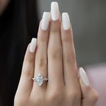 Load image into Gallery viewer, 2 CT Solitaire Cluster Ring With Marquise Moissanite Ring