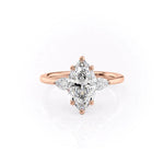 Load image into Gallery viewer, Marquise Three Stone Engagement Ring Lab Grown Diamond Promise Ring for Women