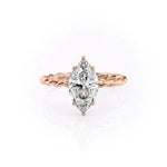 Load image into Gallery viewer, 3 CT Marquise Cut Moissanite Twisted Engagement Ring For Her