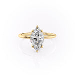 Load image into Gallery viewer, 2.5 CT Marquise Cut 6 Prong Solitaire Ring Moissanite Engagement Ring