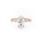 Load image into Gallery viewer, Unique 2 CT Marquise Lab Grown Distance Pave Engagement Ring