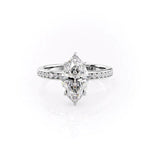 Load image into Gallery viewer, 3 CT Marquise Lab Grown Halo Engagement Ring