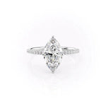Load image into Gallery viewer, Unique 2 CT Marquise Lab Grown Pave Engagement Ring