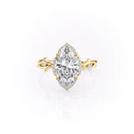Load image into Gallery viewer, 2 CT Marquise Cut Moissanite Spilt Band Engagement Ring