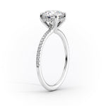 Load image into Gallery viewer, 2 CT Marquise Lab Grown Pave Hidden Halo Engagement Ring