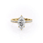 Load image into Gallery viewer, 3 CT Marquise Lab Grown Halo Engagement Ring