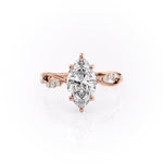 Load image into Gallery viewer, 2 CT Marquise Lab Grown Diamond Infinity Band Engagement Ring
