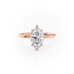 Load image into Gallery viewer, Marquise Cut Moissanite Diamond Classic Solitaire Engagement Ring