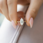 Load image into Gallery viewer, 1 CT Marquise Moissanite Solitaire Ring