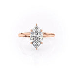 Load image into Gallery viewer, 1.50 CT Marquise Cut Solitaire Moissanite Engagement Ring For Her