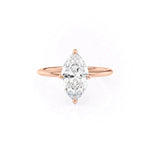 Load image into Gallery viewer, 1.25 CT Marquise Moissanite solitaire Engagement Ring