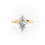 Load image into Gallery viewer, 3 CT Marquise Cut Solitaire Moissanite Engagement Ring