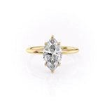 Load image into Gallery viewer, 2.50 CT Marquise Cut Solitaire Moissanite Engagement Ring