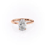 Load image into Gallery viewer, 2.5 CT Oval Cut Solitaire Moissanite Diamond Ring