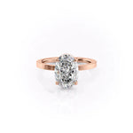 Load image into Gallery viewer, 2.5 CT Oval Cut Solitaire Moissanite Diamond Ring