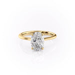 Load image into Gallery viewer, 2.5 CT Oval Cut Solitaire Moissanite Diamond Ring