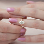 Load image into Gallery viewer, 2 CT Oval Cut Moissanite Solitaire Diamond Ring