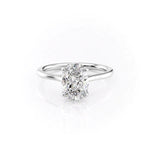 Load image into Gallery viewer, 2.5 CT Oval Cut Moissanite Solitaire Diamond Ring