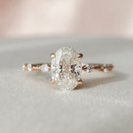Load image into Gallery viewer, 2.50CT Oval Cut Solitaire Moissanite Engagement Ring