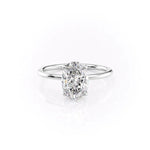 Load image into Gallery viewer, 2 CT Oval Cut Moissanite Solitaire Diamond Ring
