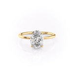Load image into Gallery viewer, 2 CT Oval Cut Moissanite Solitaire Diamond Ring