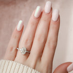 Load image into Gallery viewer, 3 CT Oval Cut Moissanite Hidden Halo Diamond Engagement Ring