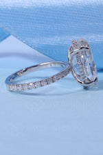Load image into Gallery viewer, 2.50 CT Oval Cut Hidden Halo Moissanite Engagement Ring