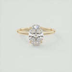 Load image into Gallery viewer, 2 CT Oval Flush Stacking Low Profile Solitaire Moissanite Engagement Ring