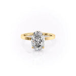 Load image into Gallery viewer, 2.5 CT Oval Cut Solitaire Moissanite Diamond Ring