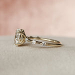 Load image into Gallery viewer, 2.50CT Oval Cut Solitaire Moissanite Engagement Ring