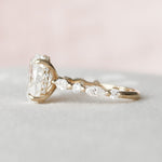 Load image into Gallery viewer, 3 CT Oval Cut Moissanite Hidden Halo Diamond Engagement Ring