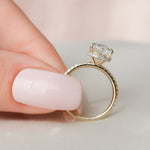 Load image into Gallery viewer, 3.50 CT Oval Cut Hidden Halo Moissanite Engagement Ring