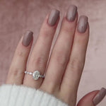 Load image into Gallery viewer, 3 CT Oval Cut Moissanite Hidden Halo Diamond Engagement Ring