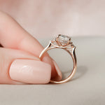 Load image into Gallery viewer, 2.50 CT Oval Cut Three Stone Moissanite Diamond Engagement Ring