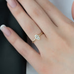 Load image into Gallery viewer, 2 CT Oval Cut Moissanite Solitaire Diamond Ring